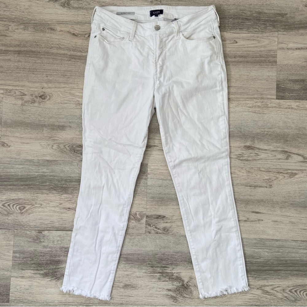 NYDJ Alina White Ankle Jeans